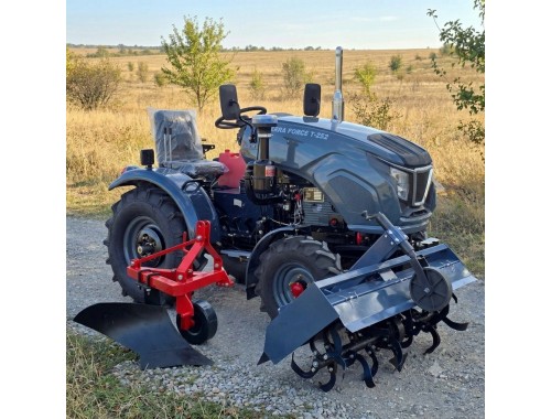 Мінітрактор TERRA FORCE 252XL із польським плугом, фрезою 140 см, подвійною гідравлікою, ціна, доставка